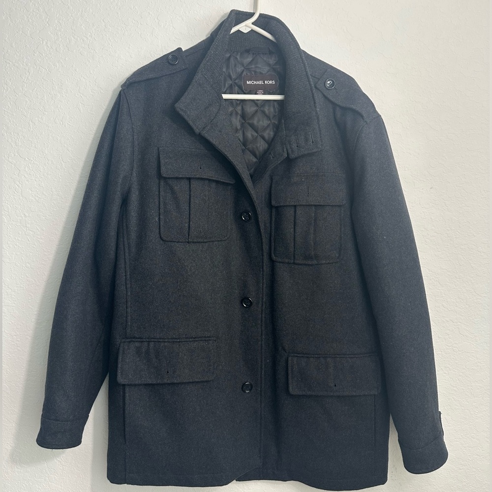 Michael Kors Men’s Wool Mix Coat Size Large